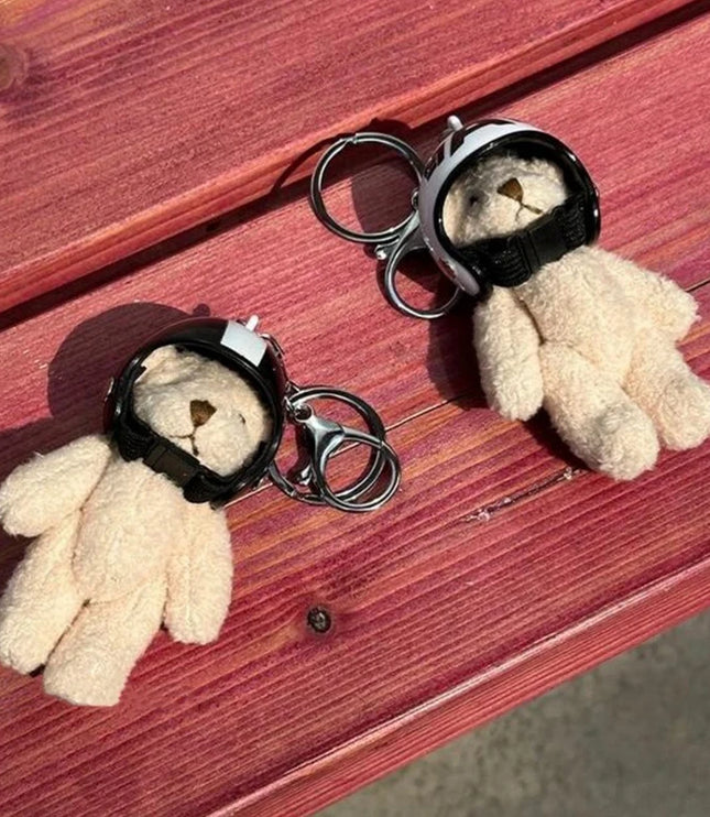 Helmet Bear Keychain