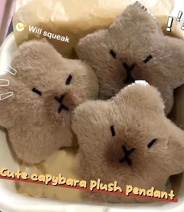 Capybara Plush Keychain