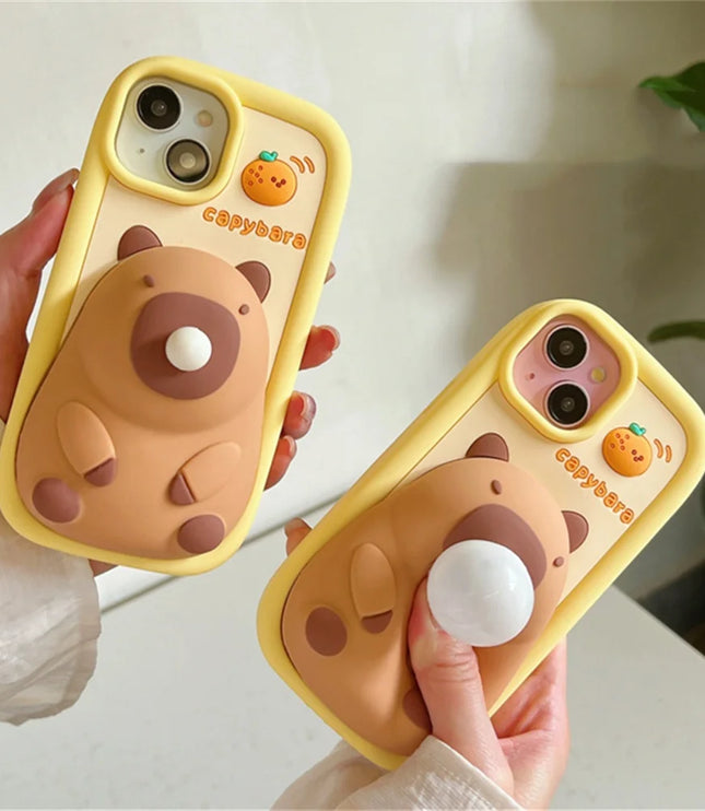 3D Capybara Squishies Phone Case