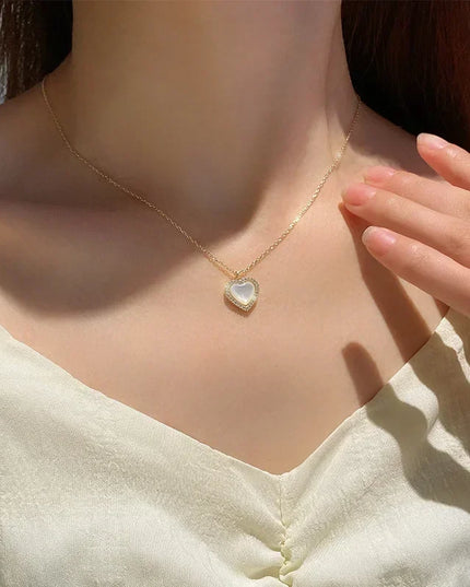 Opal Heart Necklace