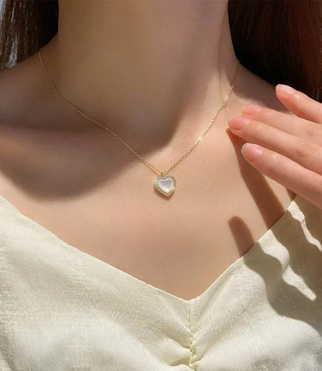 Opal Heart Necklace