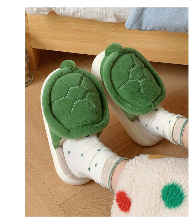 Cute Turtle Plush Slippers