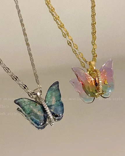 Galaxy Butterfly Necklace