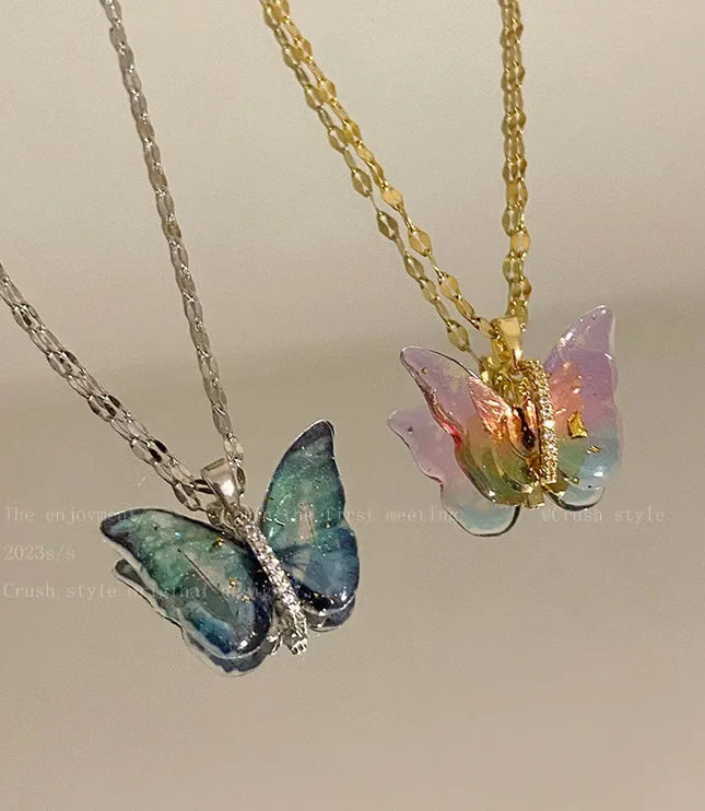 Galaxy Butterfly Necklace