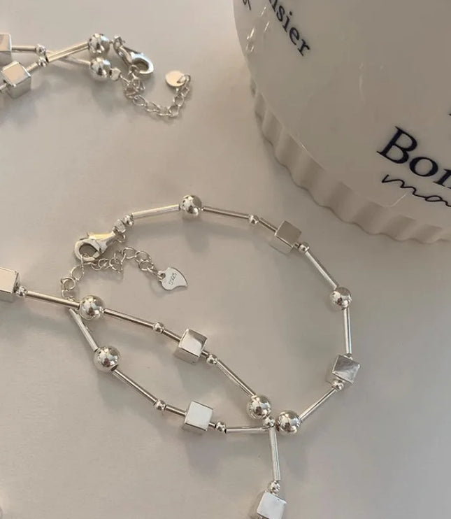 Silver Bead Necklace