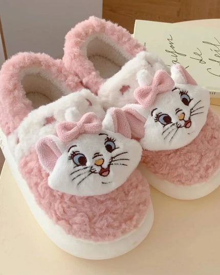 Mary Cat Plush Slippers