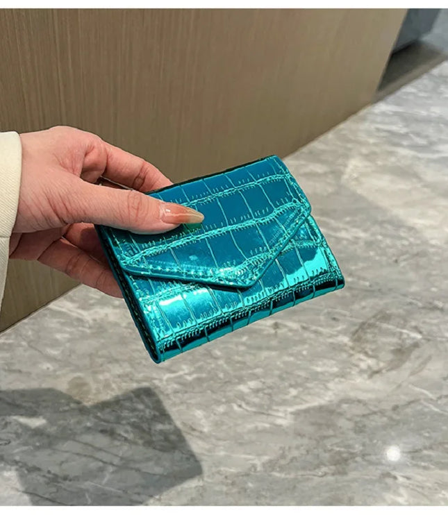 Metallic Crocodile Wallet