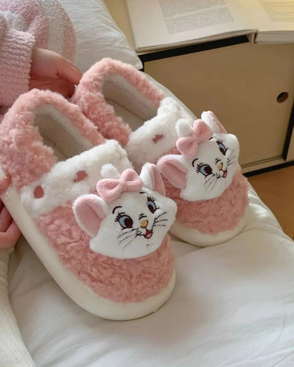 Mary Cat Plush Slippers