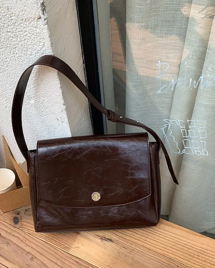 Vintage Leather Large Shoulder Bag