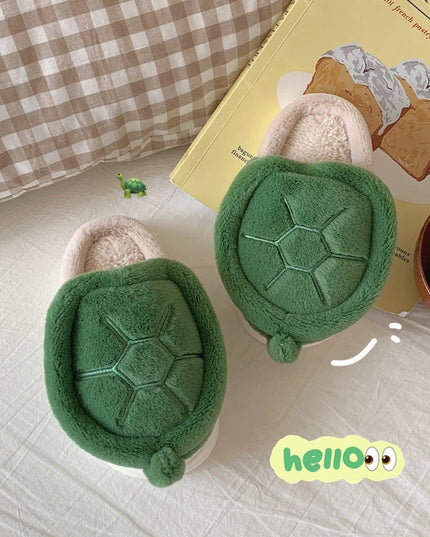 Cute Turtle Plush Slippers