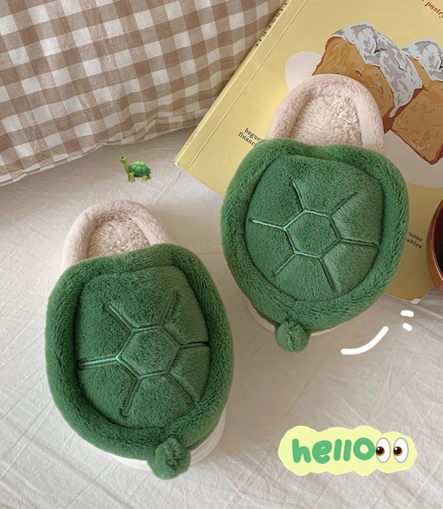 Cute Turtle Plush Slippers