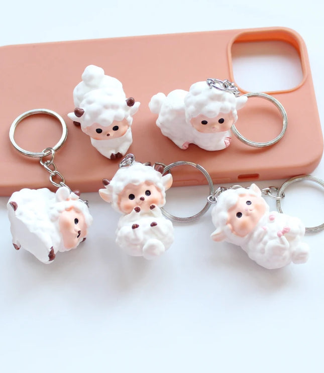 White Sheep Keychain