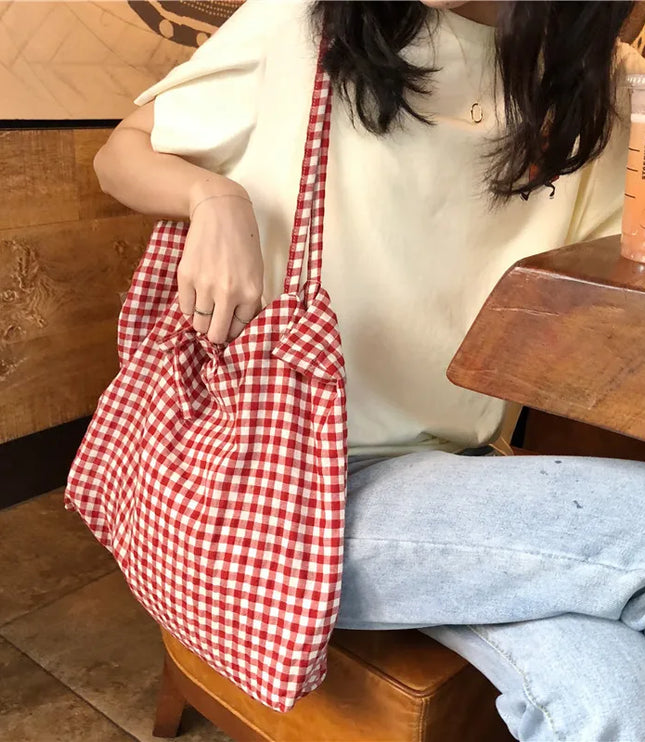 Plaid Summer Tote