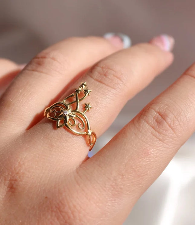 Princess Crown Swan Ring