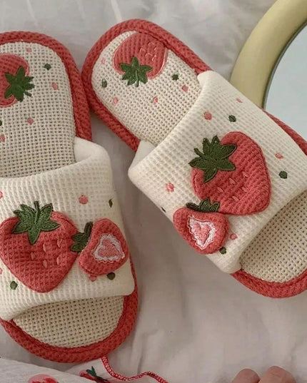 Strawberry Home Slippers