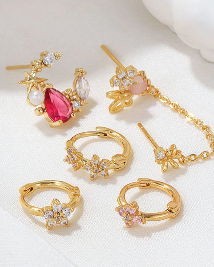 Flower Moon Earring Set