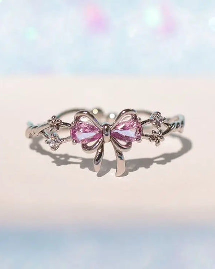 Pink Bow Ring