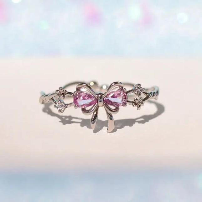 Pink Bow Ring