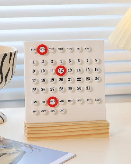 Wood Desk Calendar