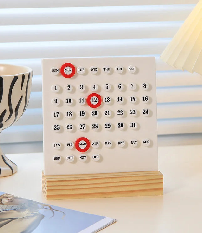 Wood Desk Calendar