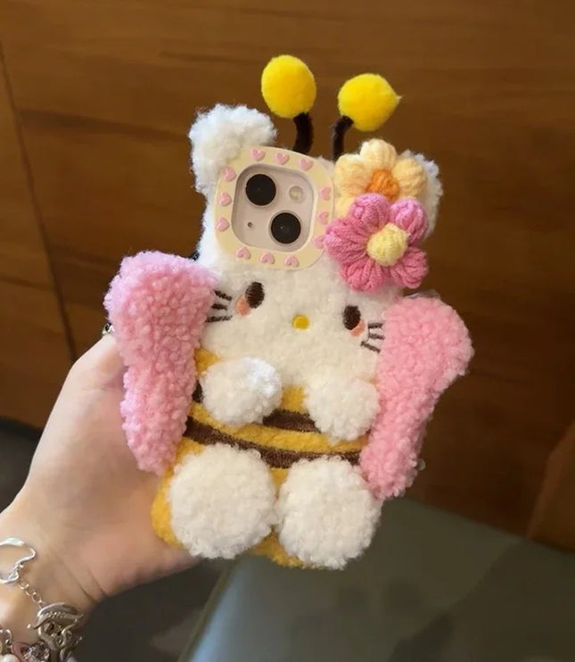 Plush Hello Kitty Phone Case