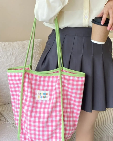 Colorful Plaid Tote