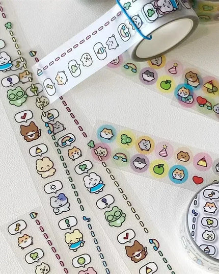 Cartoon Animal Washi Tape Stickers