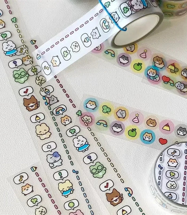 Cartoon Animal Washi Tape Stickers