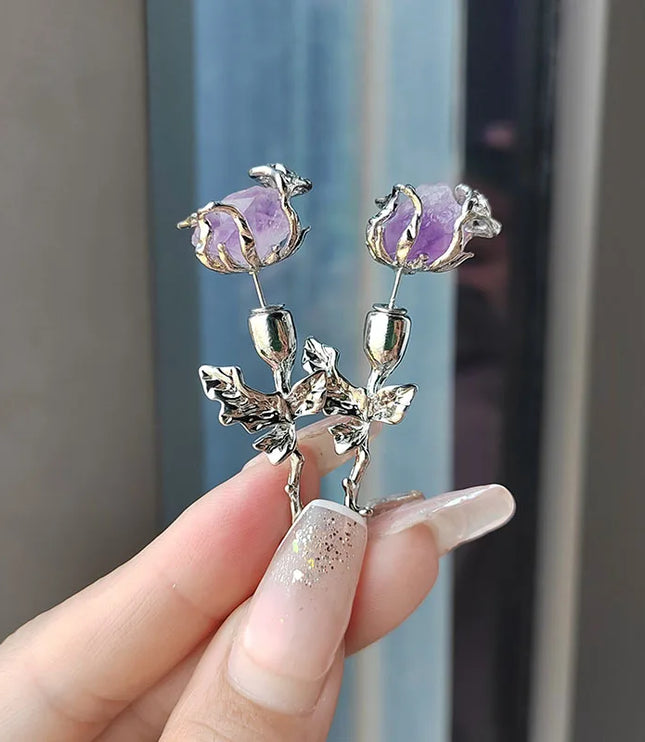 Violet Rose Earrings