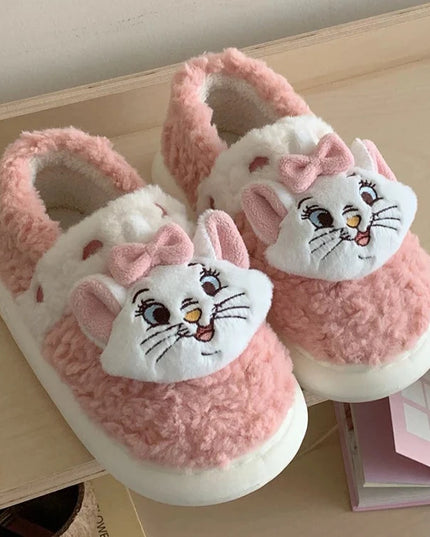 Mary Cat Plush Slippers