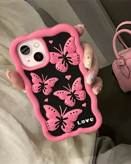 Hot Pink Butterfly Phone Case