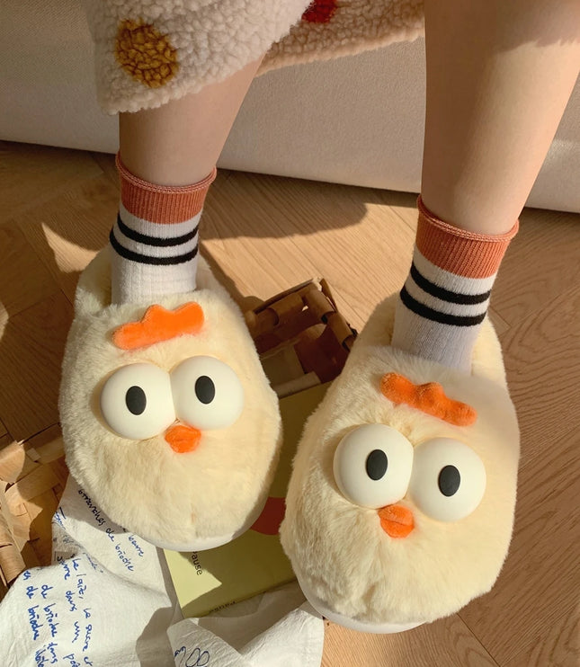 Big Eyes Chicken Slippers