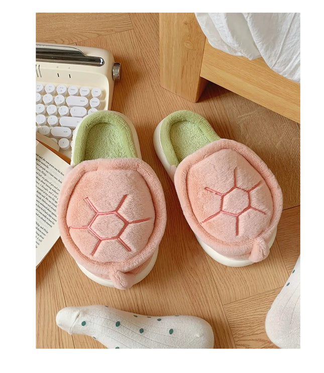 Cute Turtle Plush Slippers