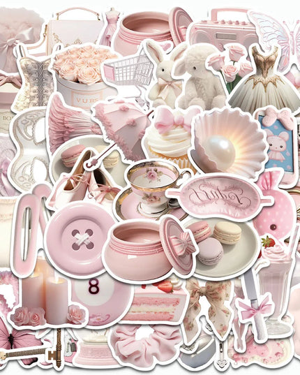 50PCS Pink Ballet Stickers