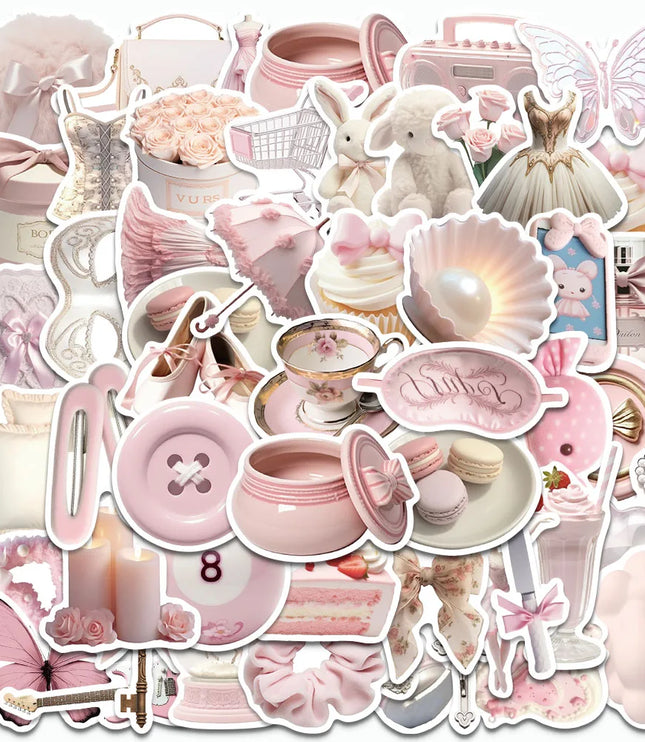 50PCS Pink Ballet Stickers