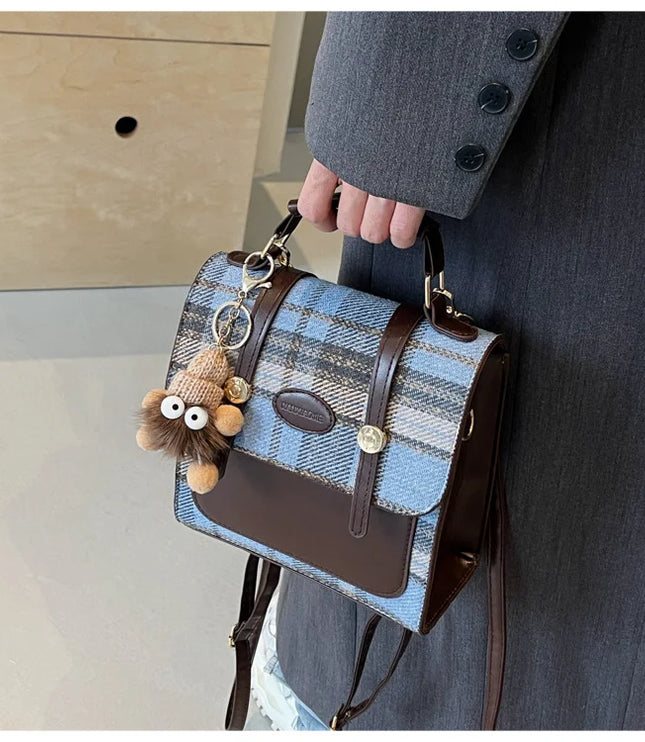 Vintage Plaid Backpack