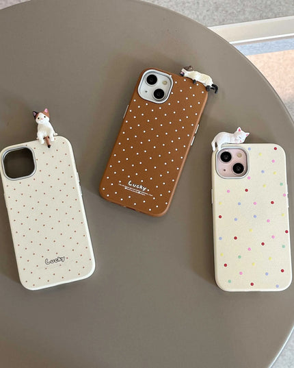 Cat Polka Dots Phone Case