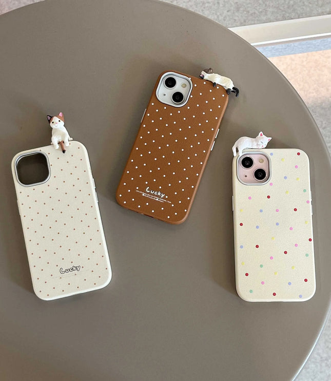 Cat Polka Dots Phone Case