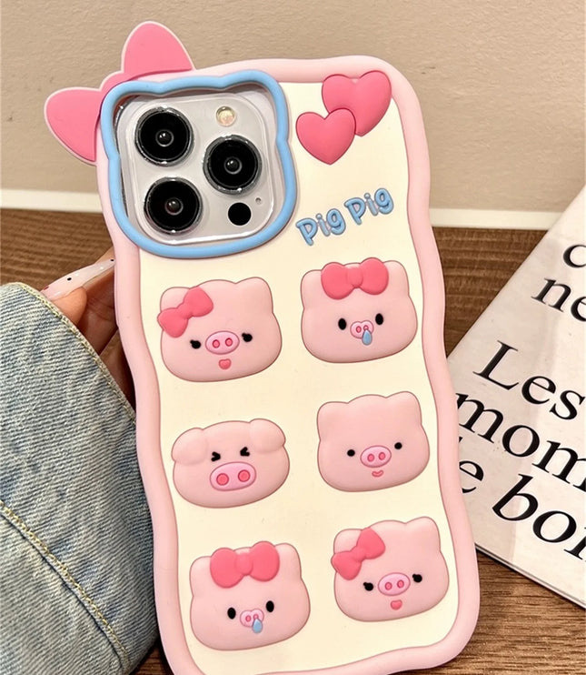 Bowknot Pig Phone Case