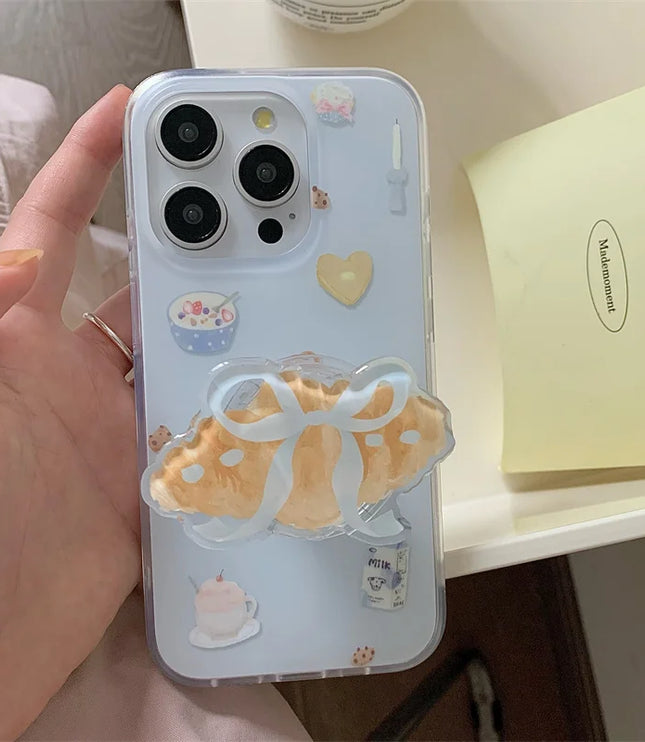 Croissant Bow-knot Popsocket