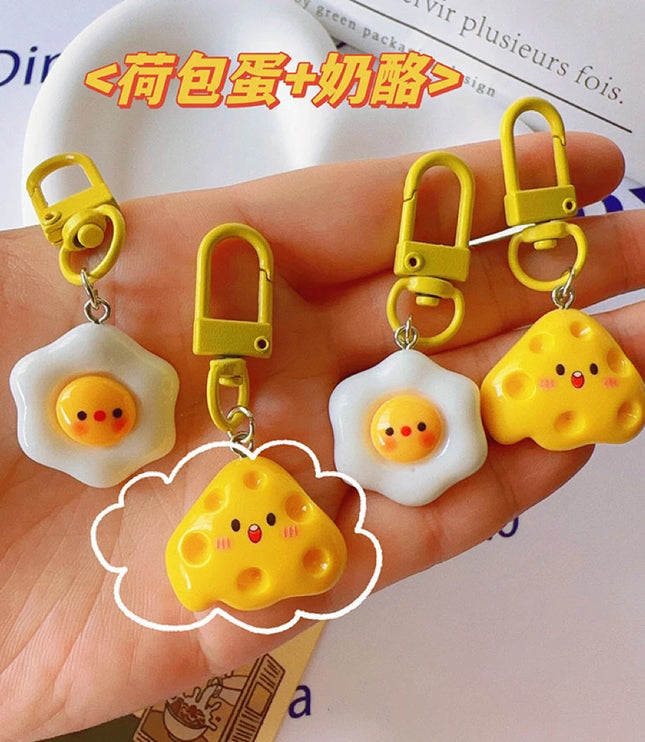 Egg & Cheese Keychain