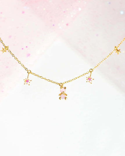 Pink Bear Necklace