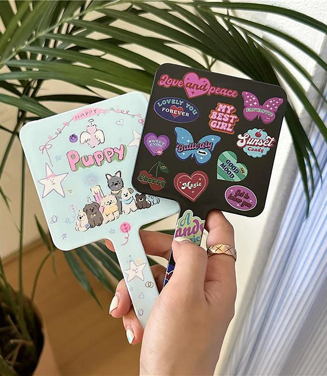 Cartoon Pattern Printing Pocket Mirror