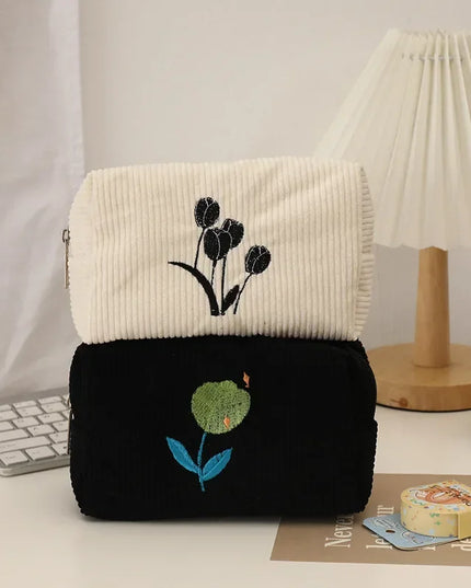 Corduroy Flowers Pen Case