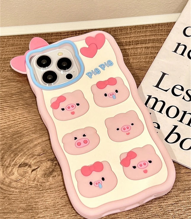 Bowknot Pig Phone Case