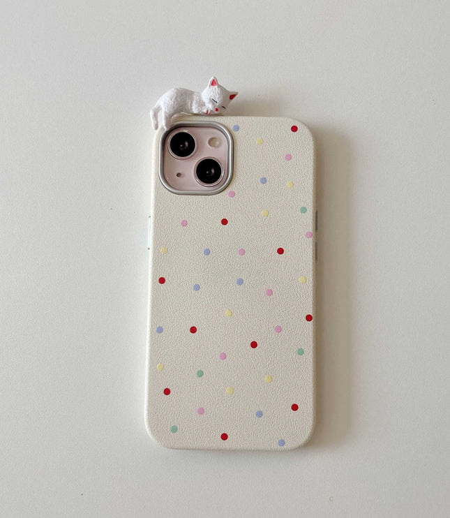 Cat Polka Dots Phone Case