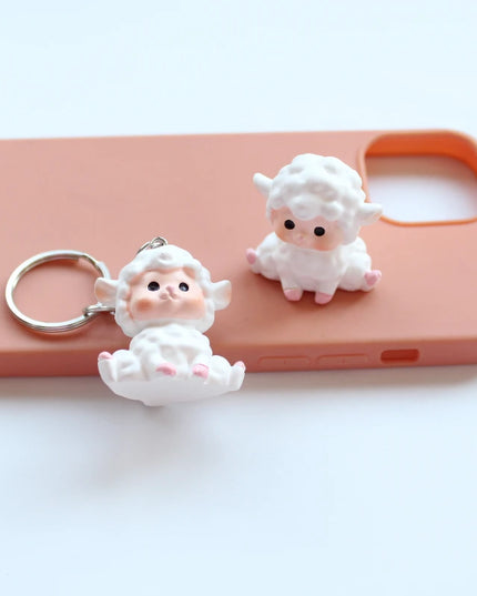 White Sheep Keychain