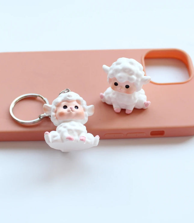 White Sheep Keychain