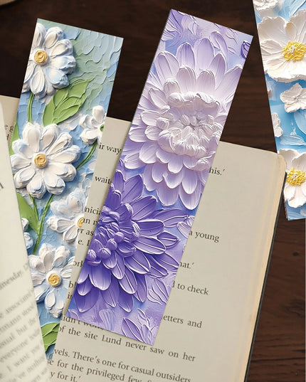 30Pcs Flower Painting Bookmark