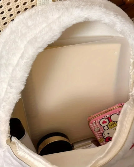 Hello Kitty Plush White Backpack